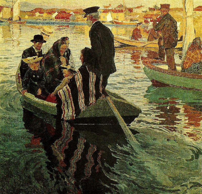 Carl Wilhelmson kyrkfolk i bat